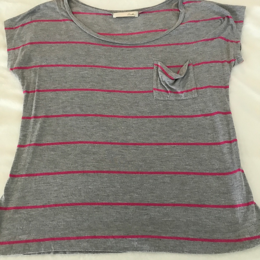 Lush jersey striped top.